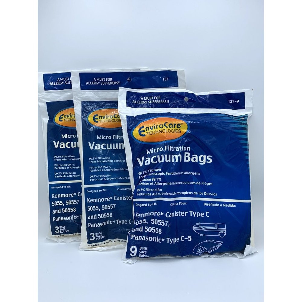 Vacuum Bags Micro Filtration, Canister Type C, 5055 50557 50558 15 Bags, NEW